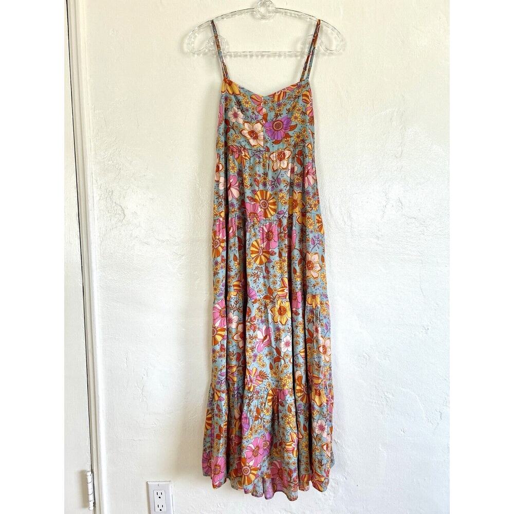 NWT Blush BJ Mod 60s Floral Maxi Dress Women’s Size Small